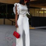 Spodnie eleganckie szerokie Piklo ecru