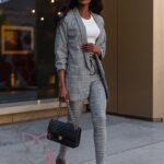 Komplet garnitur damski Bleces biało-czarny