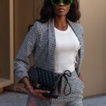 Komplet garnitur damski Bleces biało-czarny