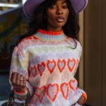 Sweter w serca Molis kolorowy