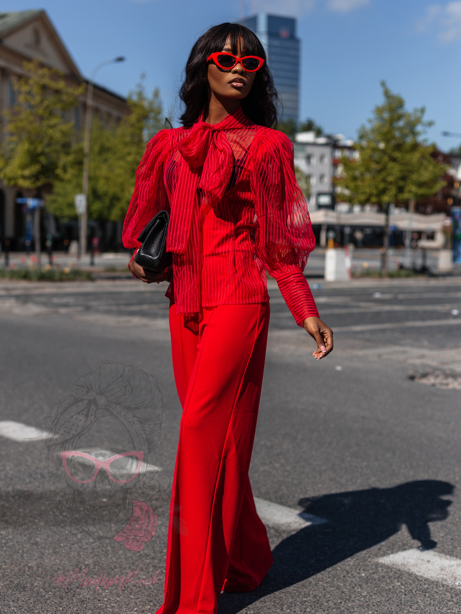 Spodnie ogrodniczki NB Parisso czerwone