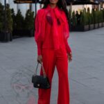 Spodnie ogrodniczki NB Parisso czerwone