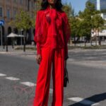 Spodnie ogrodniczki NB Parisso czerwone