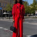 Spodnie ogrodniczki NB Parisso czerwone