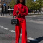 Spodnie ogrodniczki NB Parisso czerwone