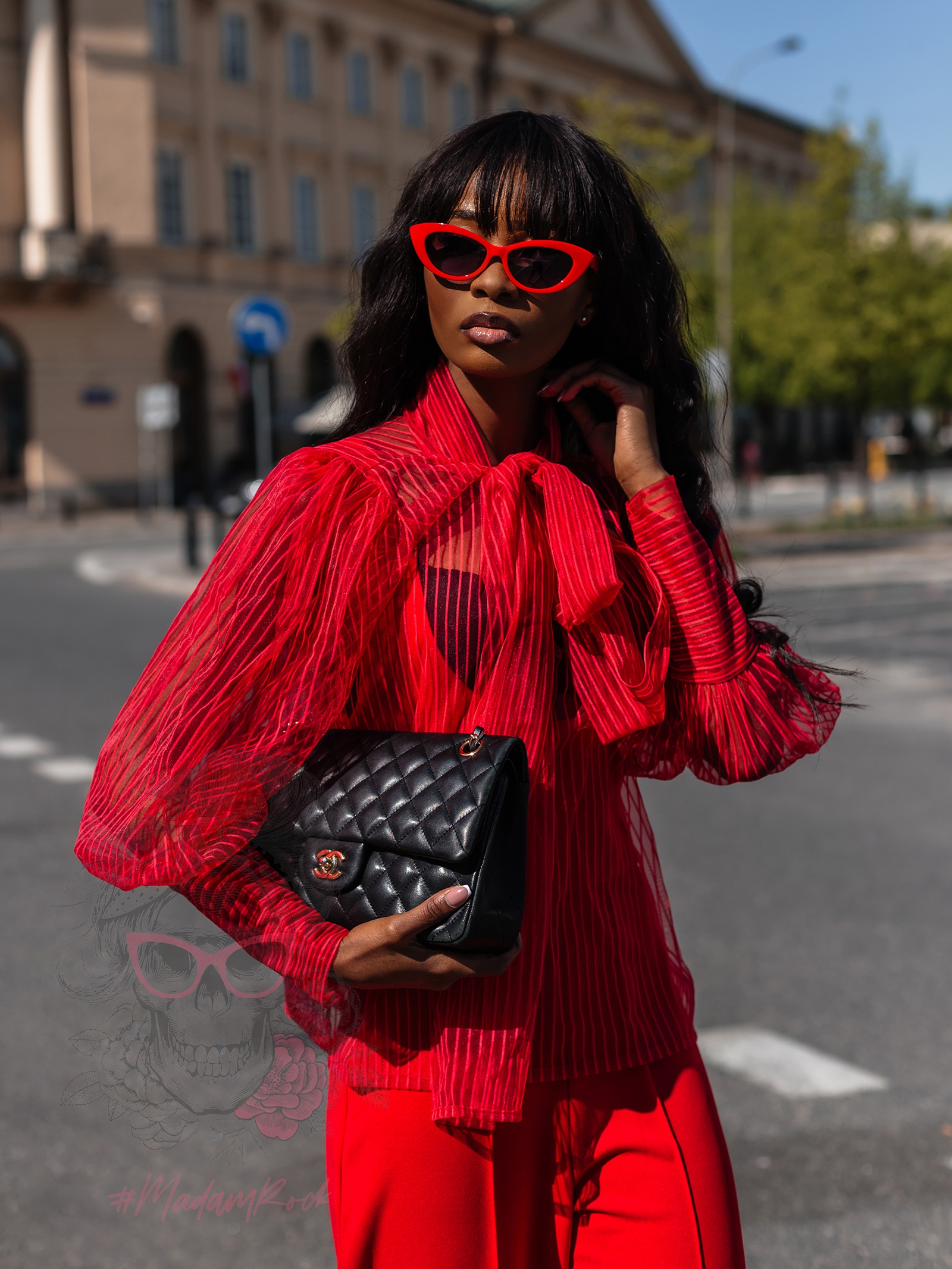 Koszula z wiązaniem NB Parisso czerwona