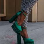 Sandały na platformie Madam Sukses zielone