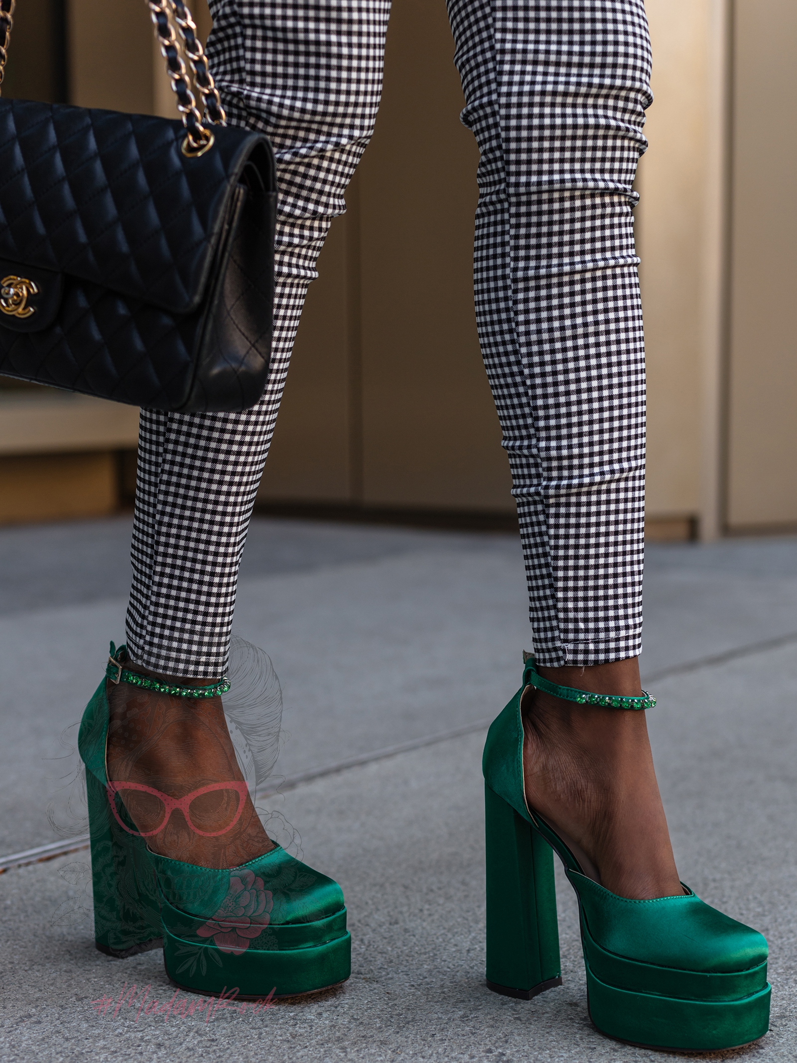 Sandały na platformie Madam Sukses zielone Sandały na platformie Madam Sukses zielone