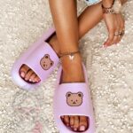 Klapki z misiem Madam Mibi lila