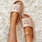 Klapki z misiem Madam Mibi beżowe