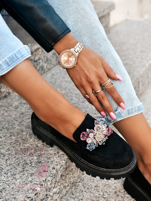 Mokasyny Madam Alecta czarne