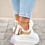 Buty sportowe Madam Upper X białe ze złotym