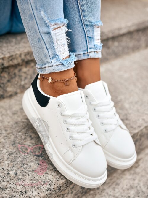 Buty sportowe Madam Upper X białe z czarnym