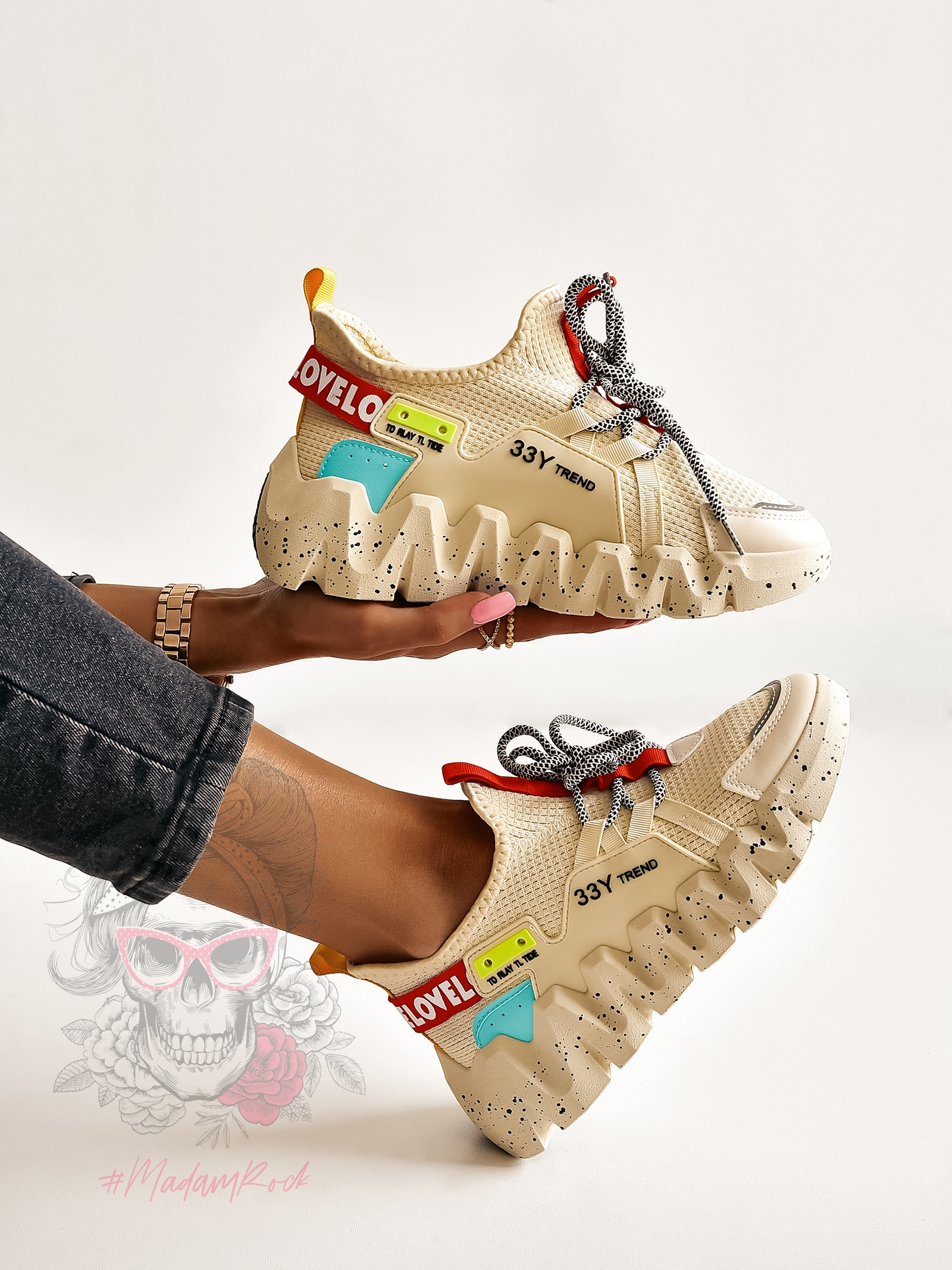 Buty sportowe Madam Balm beżowe Buty sportowe Madam Balm beżowe