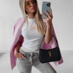 T-shirt basic bawełniany Asta Ola Voga biały