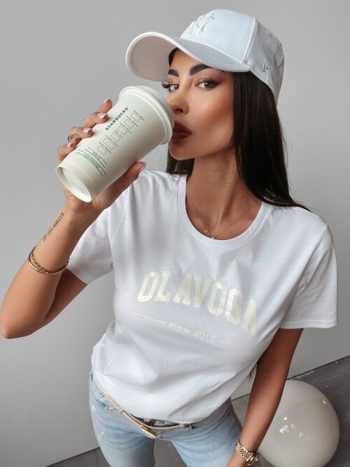 T-shirt klasyczny Virje Ola Voga biały