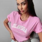 T-shirt klasyczny Virje Ola Voga różowy