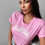 T-shirt klasyczny Virje Ola Voga różowy