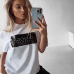 T-shirt bawełniany oversize Solia Ola Voga biały