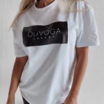 T-shirt bawełniany oversize Solia Ola Voga biały