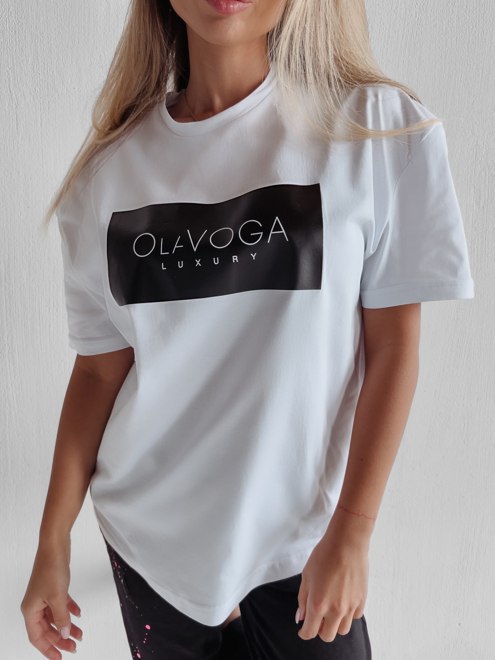T-shirt bawełniany oversize Solia Ola Voga biały T-shirt bawełniany oversize Solia Ola Voga biały