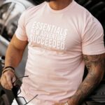 T-shirt bawełniany męski Chris Ola Voga różowy