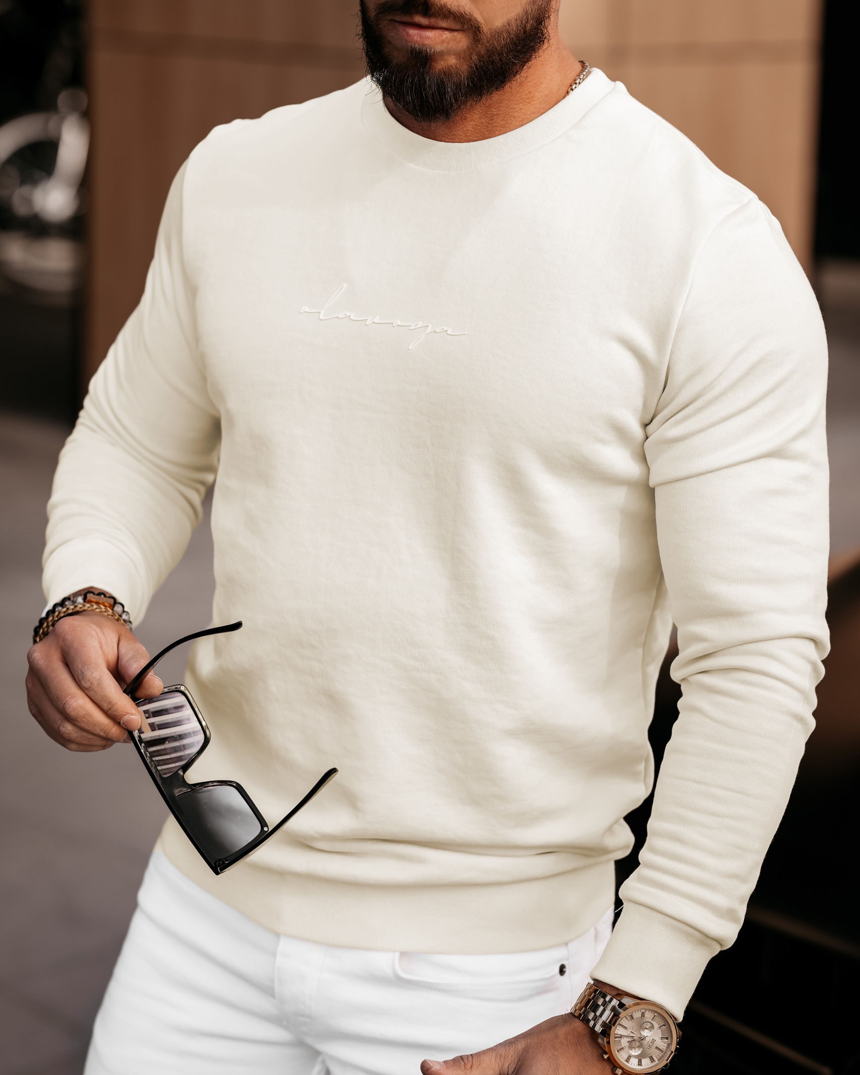 Bluza męska bawełniana Aglaja Ola Voga ecru