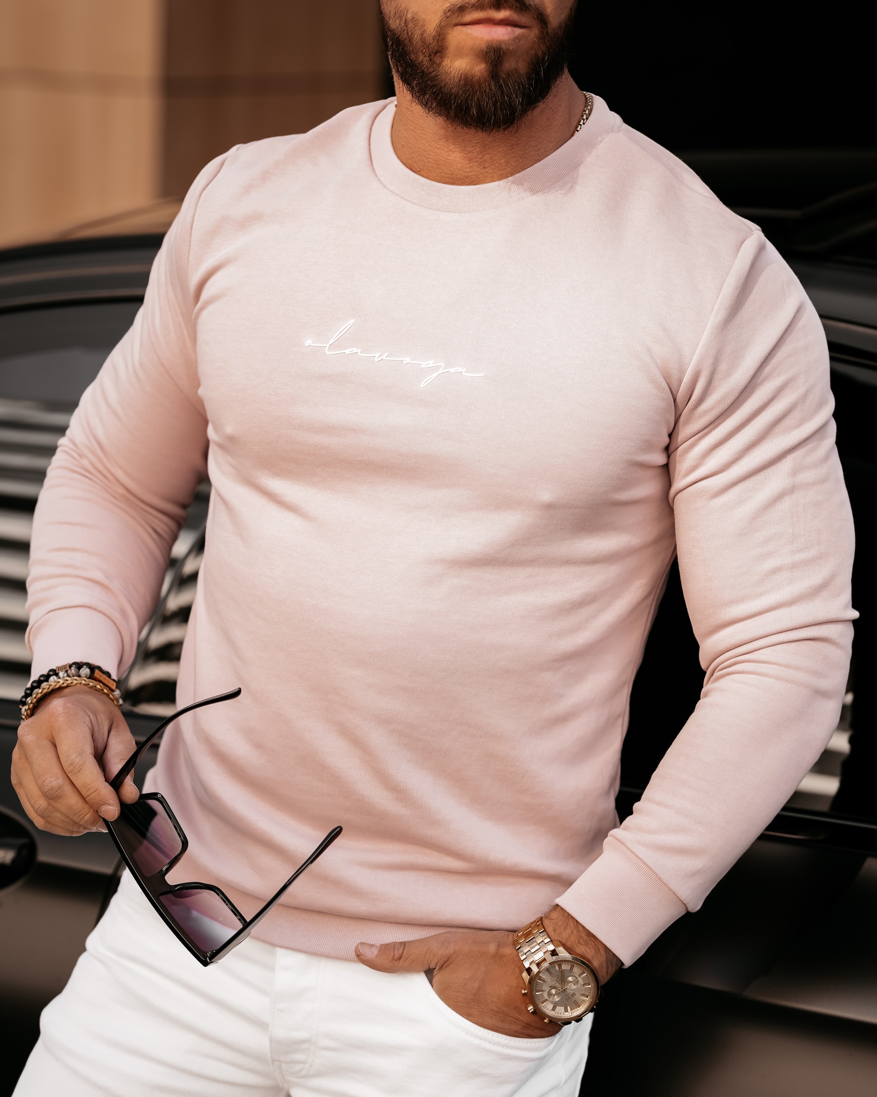 Bluza męska bawełniana Aglaja Ola Voga różowa