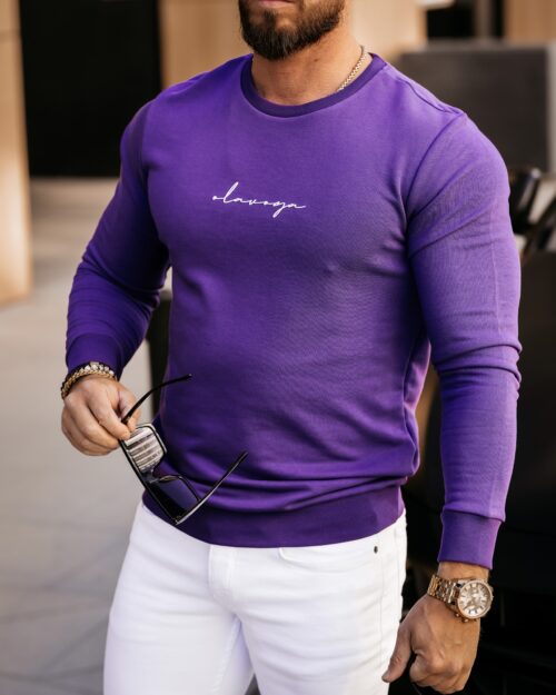 Bluza męska bawełniana Aglaja Ola Voga fioletowa