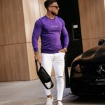 Bluza męska bawełniana Aglaja Ola Voga fioletowa