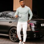 Bluza męska bawełniana Aglaja Ola Voga miętowa