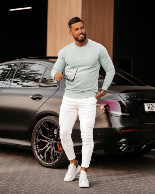 Bluza męska bawełniana Aglaja Ola Voga miętowa