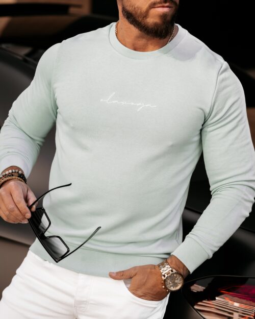 Bluza męska bawełniana Aglaja Ola Voga miętowa