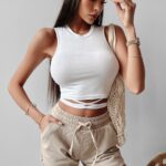 Spodenki bawełniane Belle 7259 Ola Voga beżowe