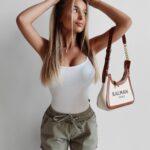 Spodenki bawełniane BELLE 7259 OLAVOGA khaki