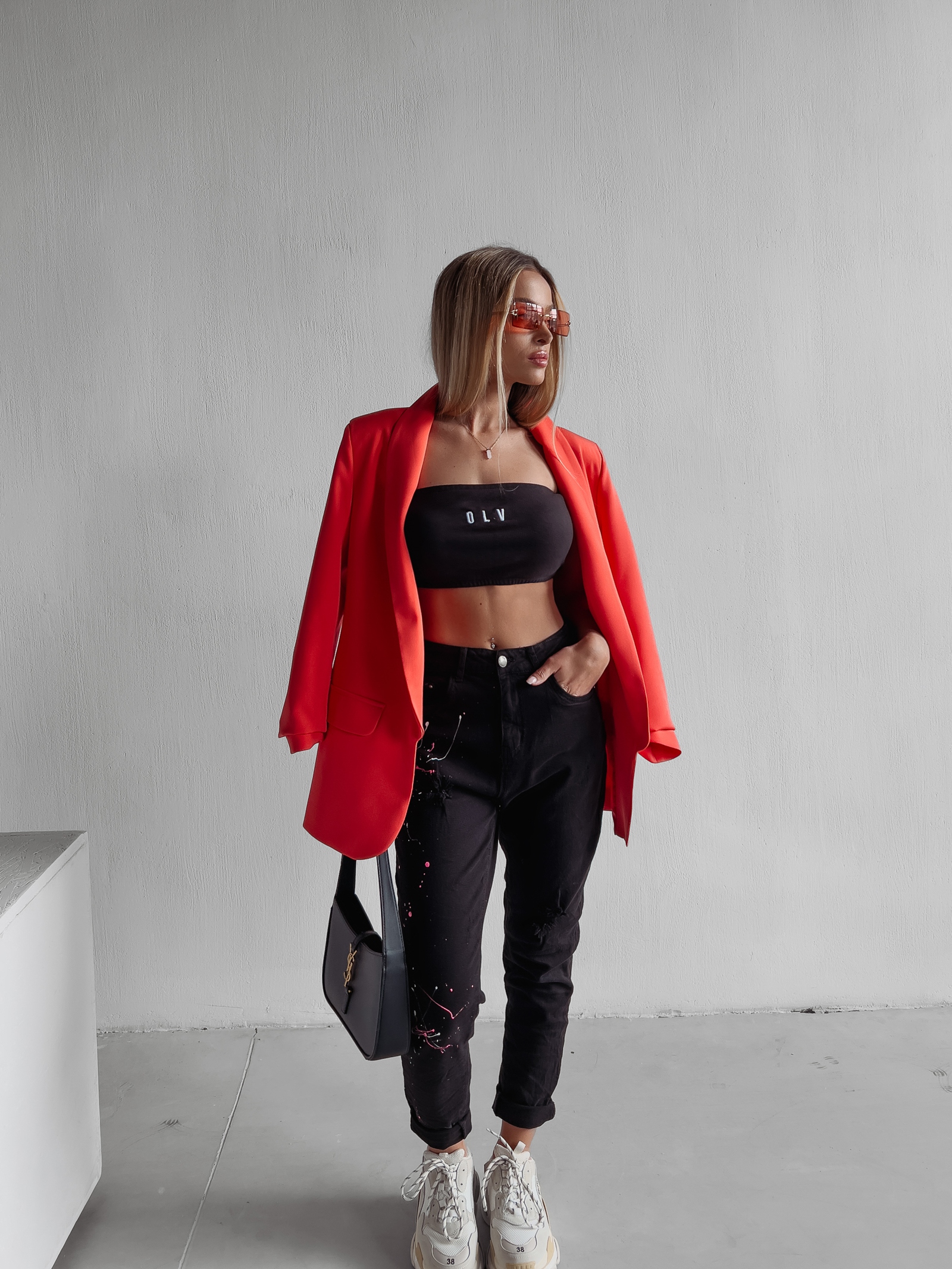 Spodnie jeansowe mom fit Cuba 1013 Ola Voga czarne