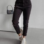 Spodnie jeansowe mom fit Cuba 1013 Ola Voga czarne
