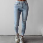 Spodnie jeansowe skinny Calis 8588 Ola Voga niebieskie