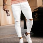 Spodnie jeansowe męskie Morso Ola Voga białe