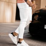 Spodnie jeansowe męskie Morso Ola Voga białe