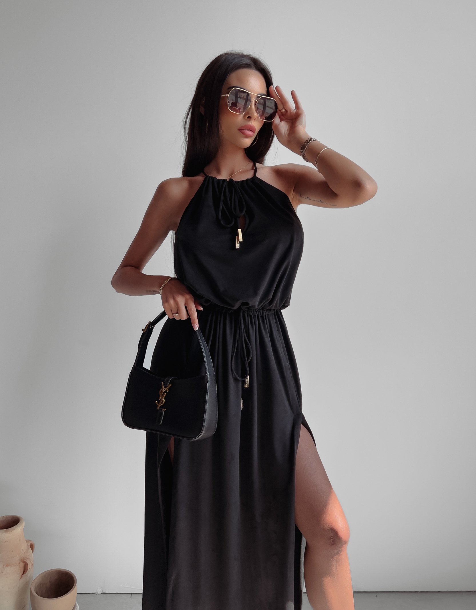 Sukienka maxi wyszczuplająca Sorel Ola Voga czarna