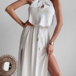 Sukienka maxi wyszczuplająca Sorel Ola Voga biała