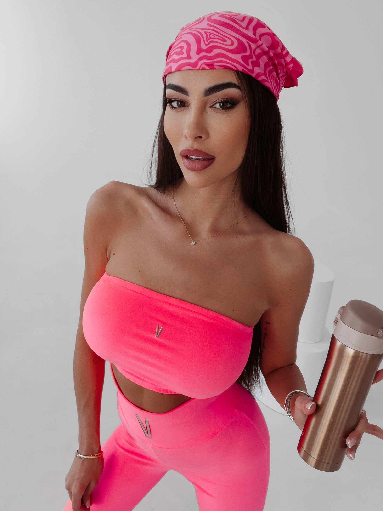 Komplet dopasowany Fatira Ola Voga koralowy