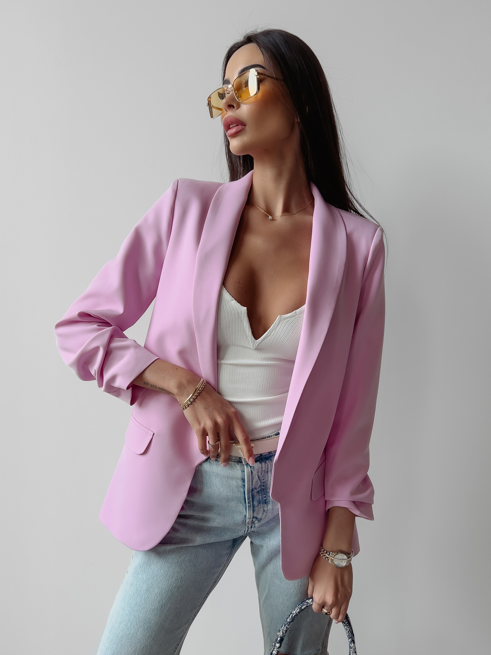 Marynarka klasyczna Ateria Ola Voga różowa