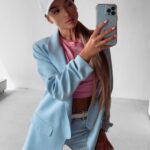 Marynarka klasyczna Ateria Ola Voga błękitna