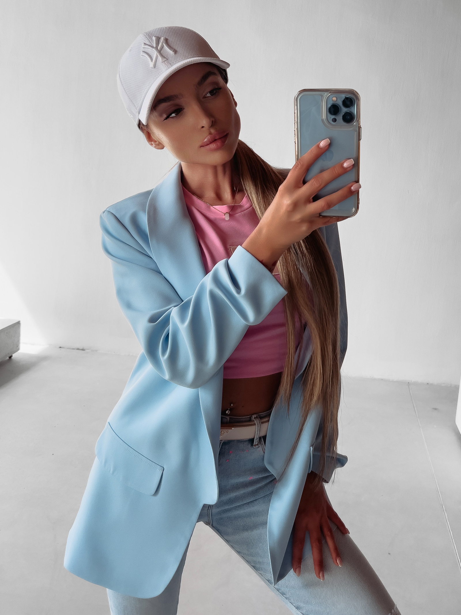 Marynarka klasyczna Ateria Ola Voga błękitna