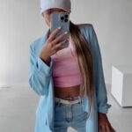 Marynarka klasyczna Ateria Ola Voga błękitna