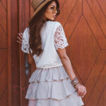 Spódniczka z falbankami Omaha beżowa