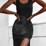 Sukienka ażurowa letnia Resort czarna