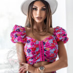 Top wakacyjny Madam Aster fuksja